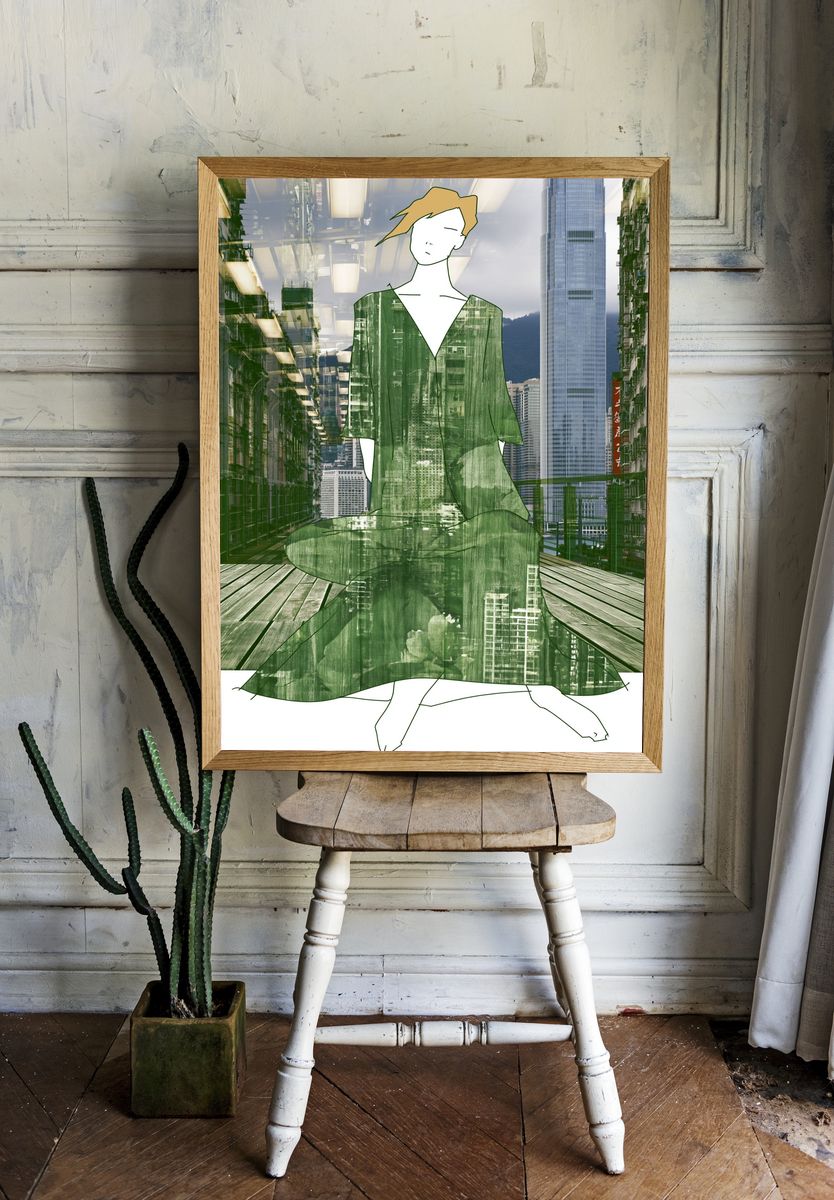 Urban Fashion Figure Illustration Poster. room preview