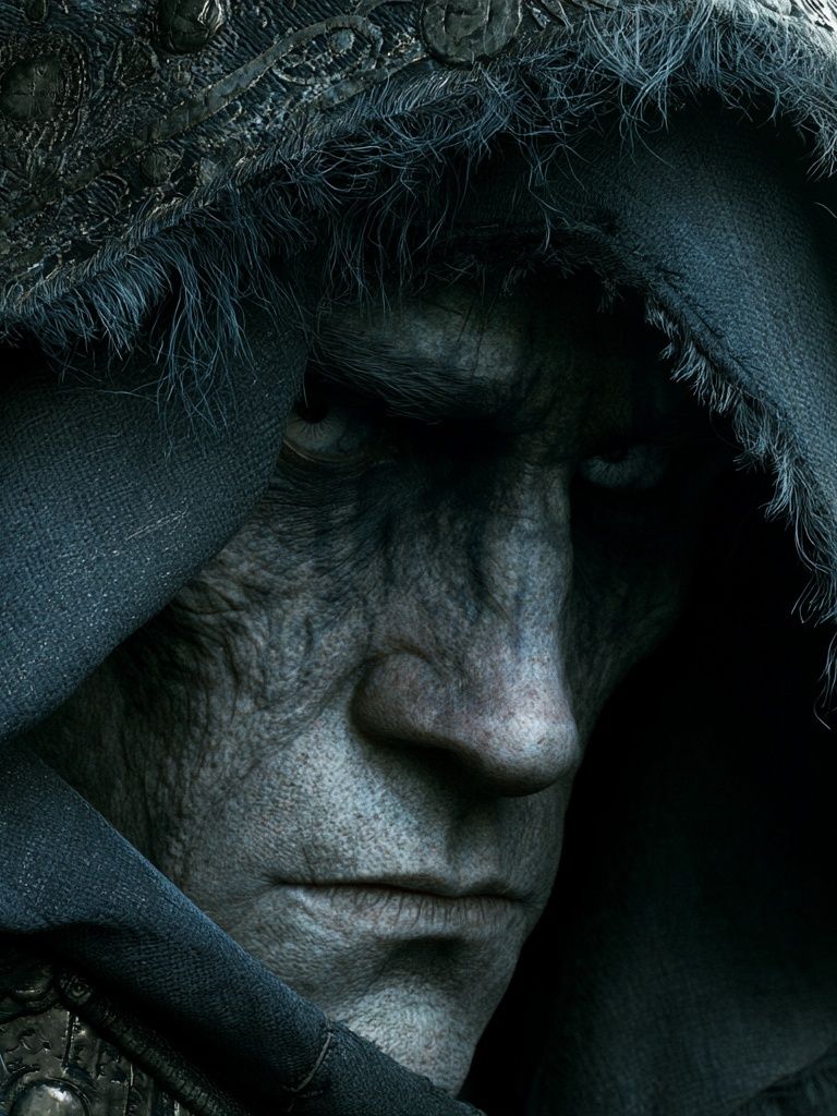 Dark Hooded Portrait Print. poster — illustration art