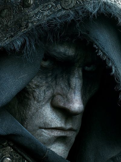 Dark Hooded Portrait Print.
