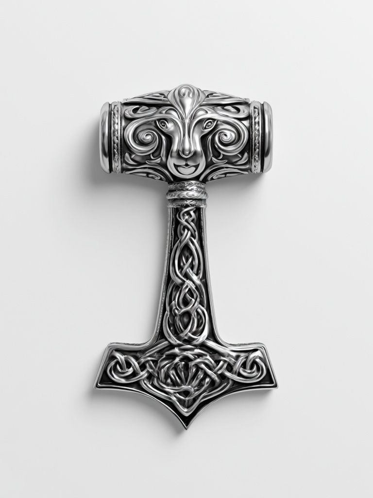 Celtic Hammer Illustration Poster. poster — illustration art