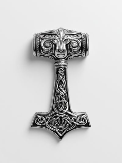 Celtic Hammer Illustration Poster.