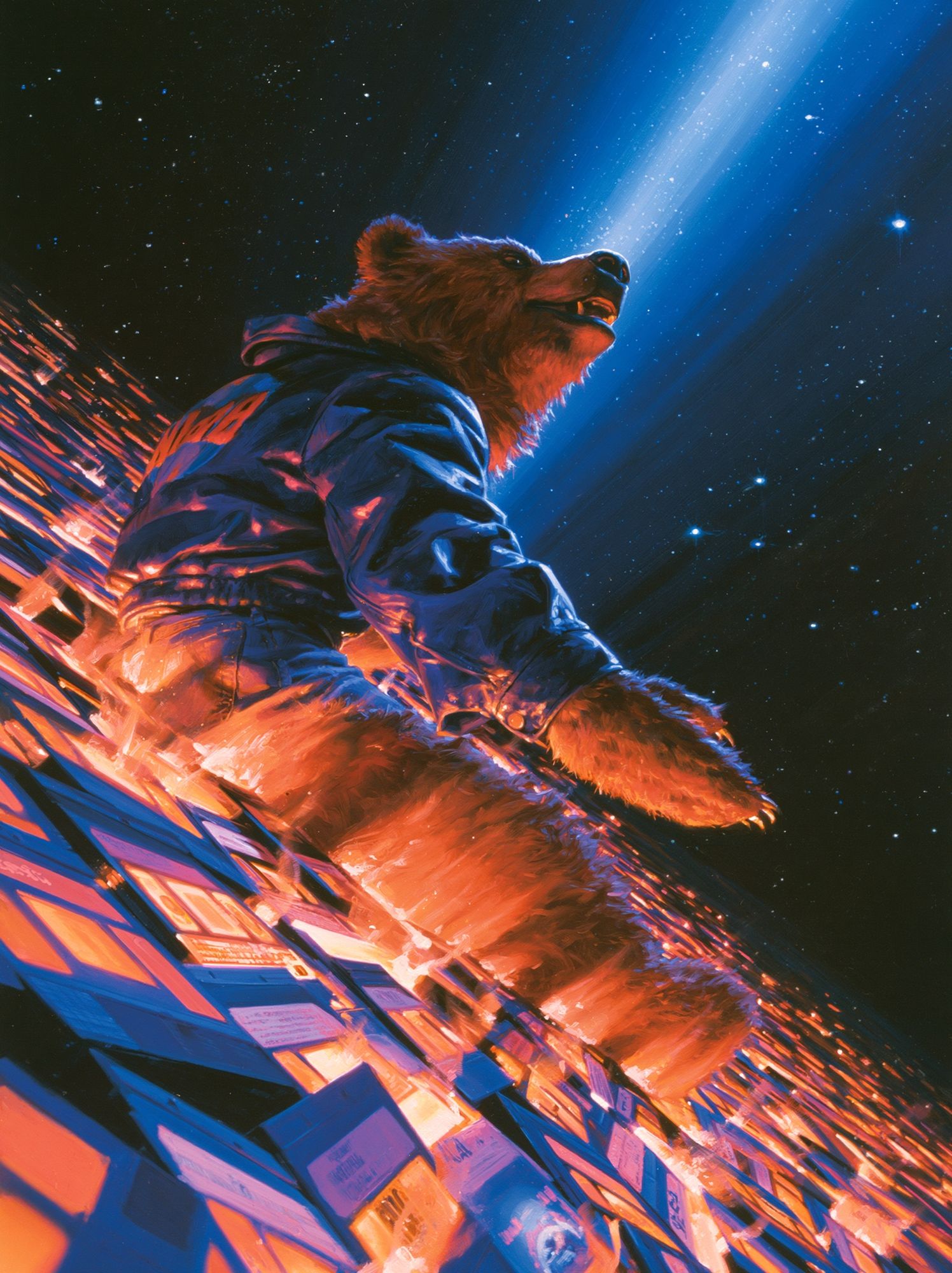 Cosmic Bear Digital Art Poster. poster — illustration art