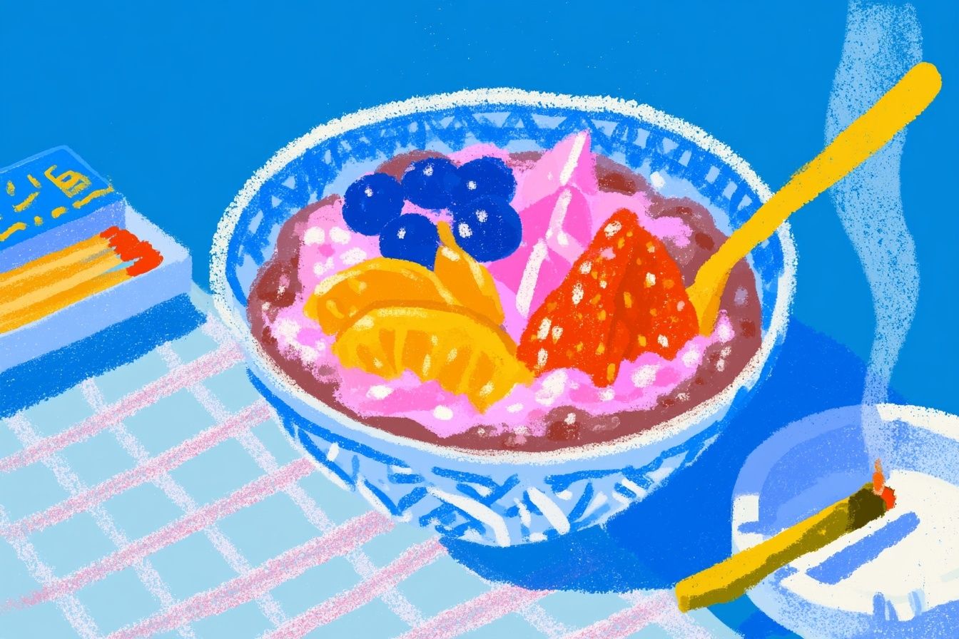 Fruit Bowl Illustration Poster. poster — illustration art