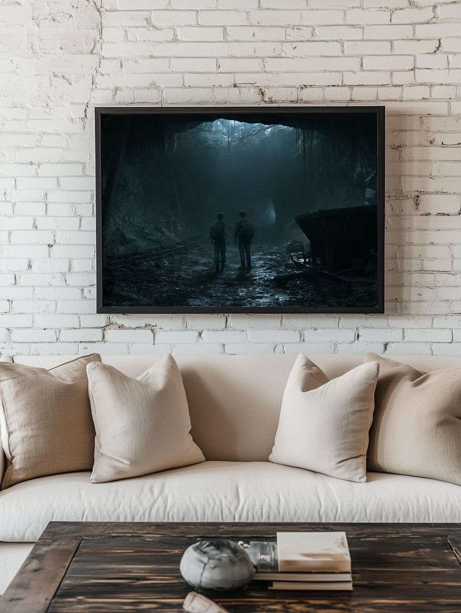 Cave Explorers Sci-Fi Poster. — room view 1