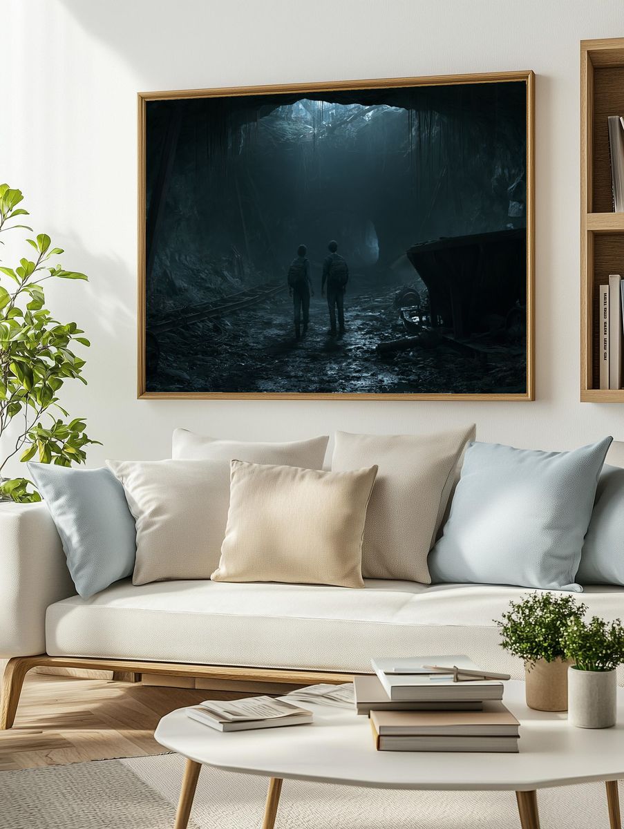 Cave Explorers Sci-Fi Poster. — room view 2
