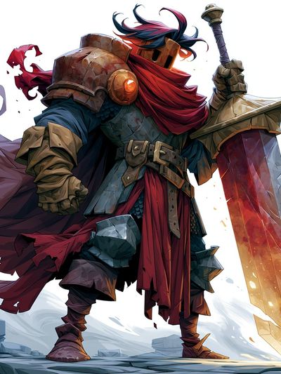 Armored Knight Fantasy Illustration Poster.