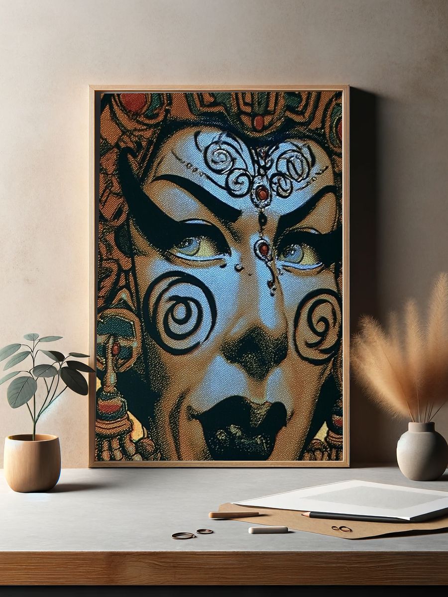 Mystic Mask Surrealism Print. — room view 2