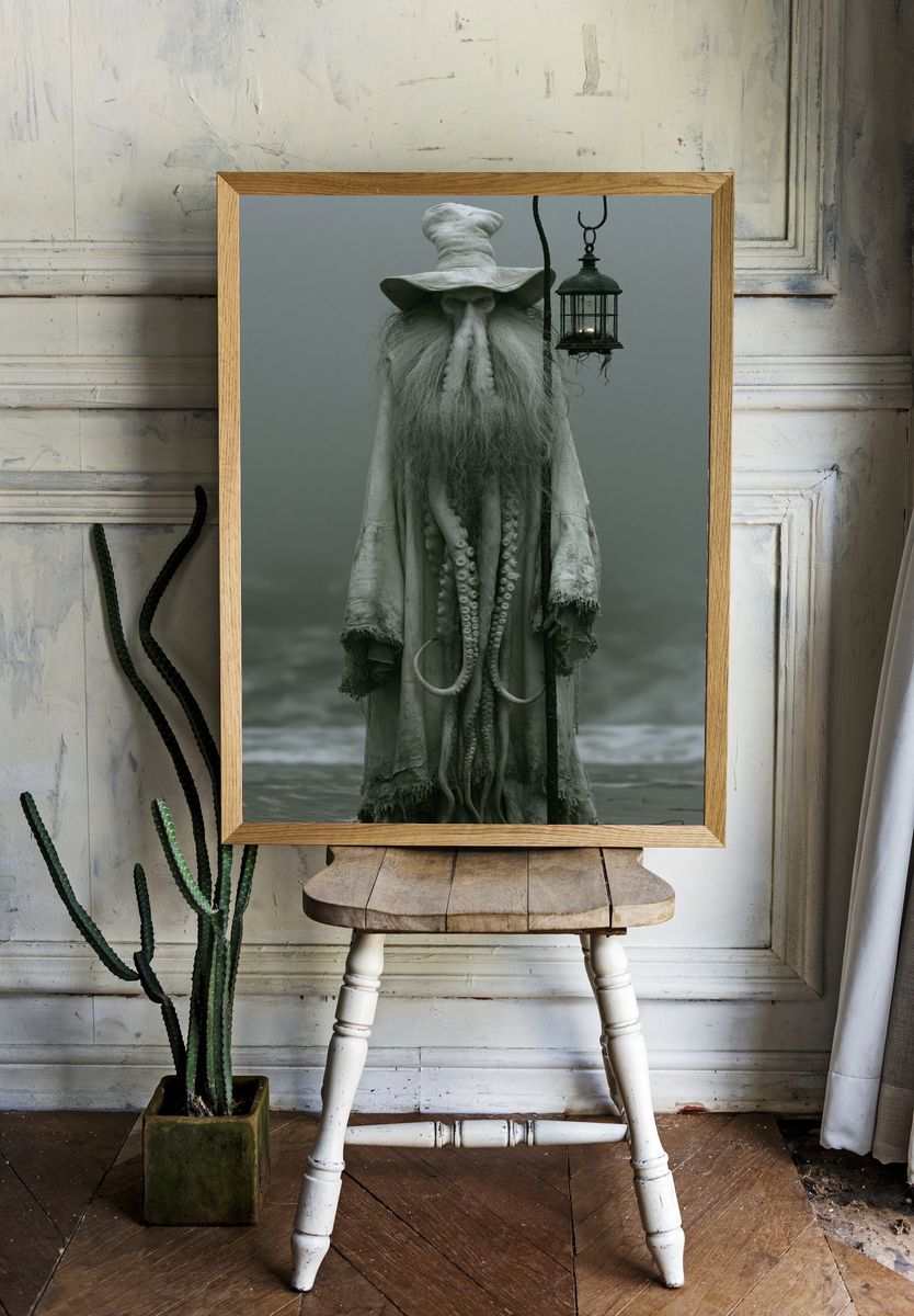 Cthulhu Wizard Fantasy Poster. room preview