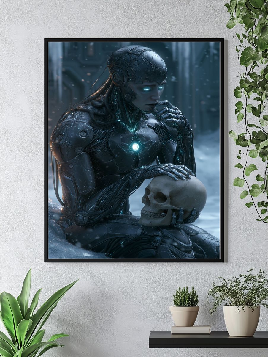 Cybernetic Thinker Sci-Fi Print. — room view 4