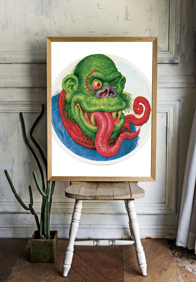 Monster Head Illustration Poster. room preview