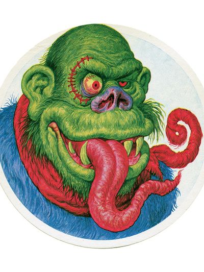 Monster Head Illustration Poster.