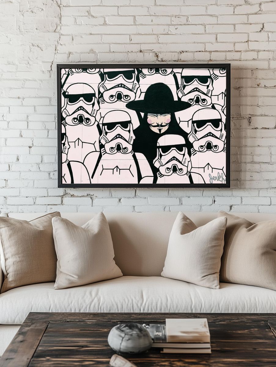 Stormtroopers Vendetta character mural art. room preview