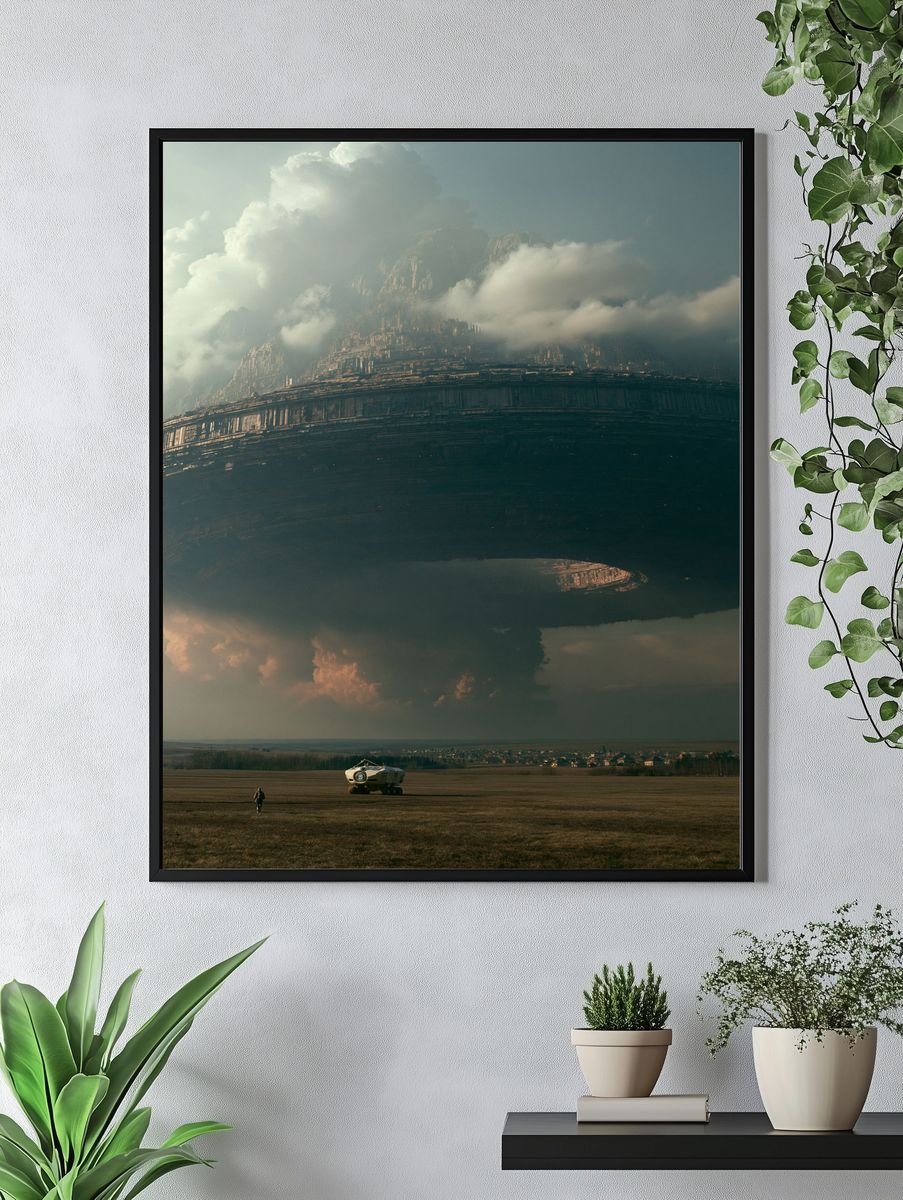 Sci-Fi Floating Citadel Poster. — room view 4