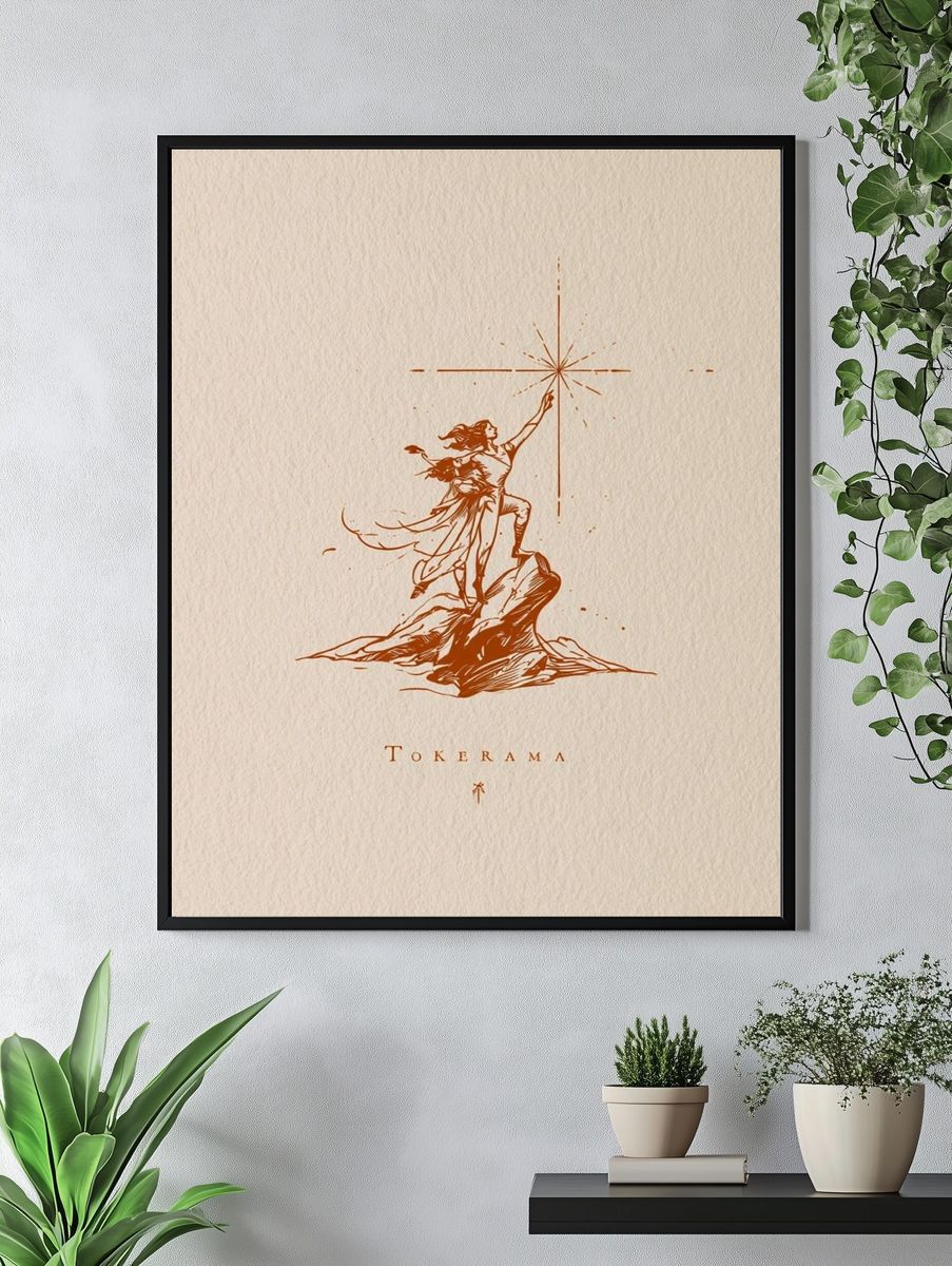 Stormy Lighthouse Coast Print. — room view 4