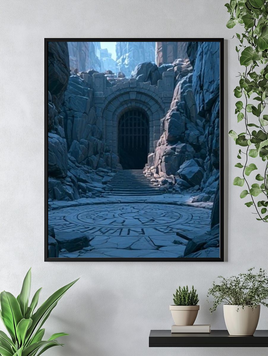 Ancient Stone Gate Fantasy Print. — room view 4