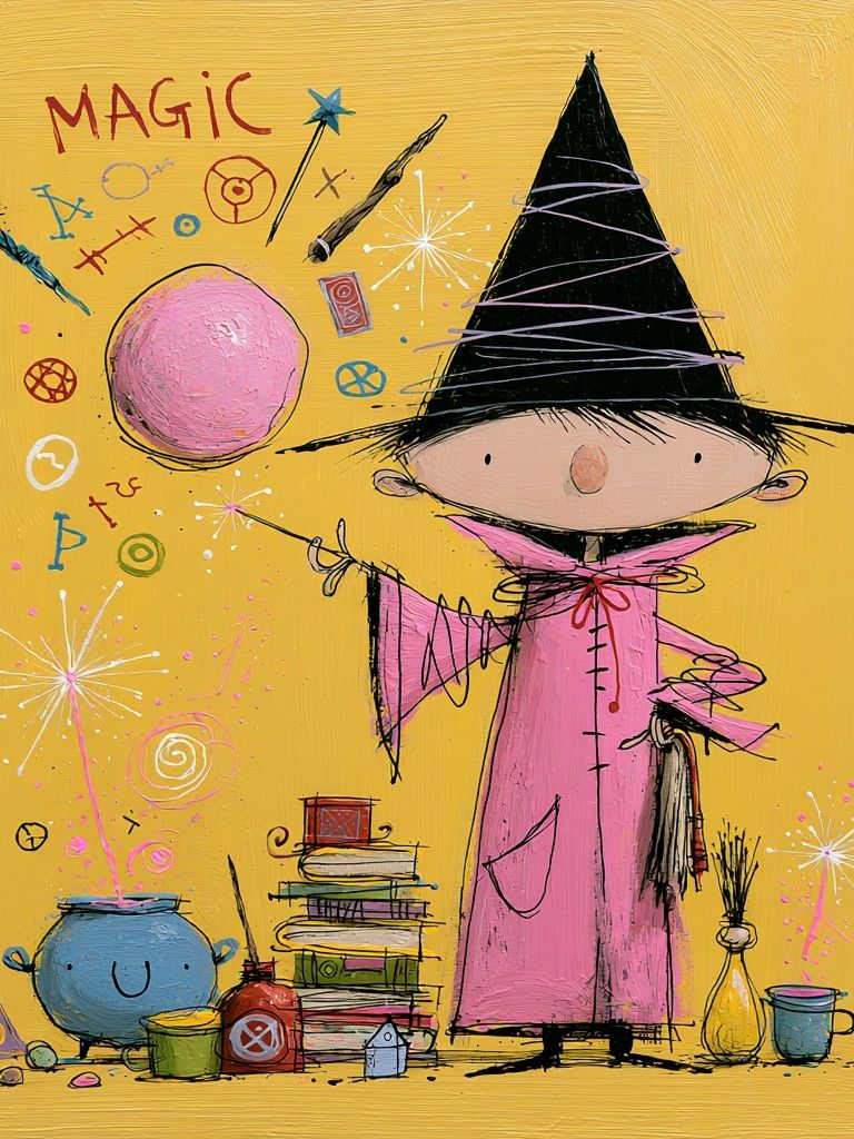 Magic Witch Illustration Poster. poster — illustration art