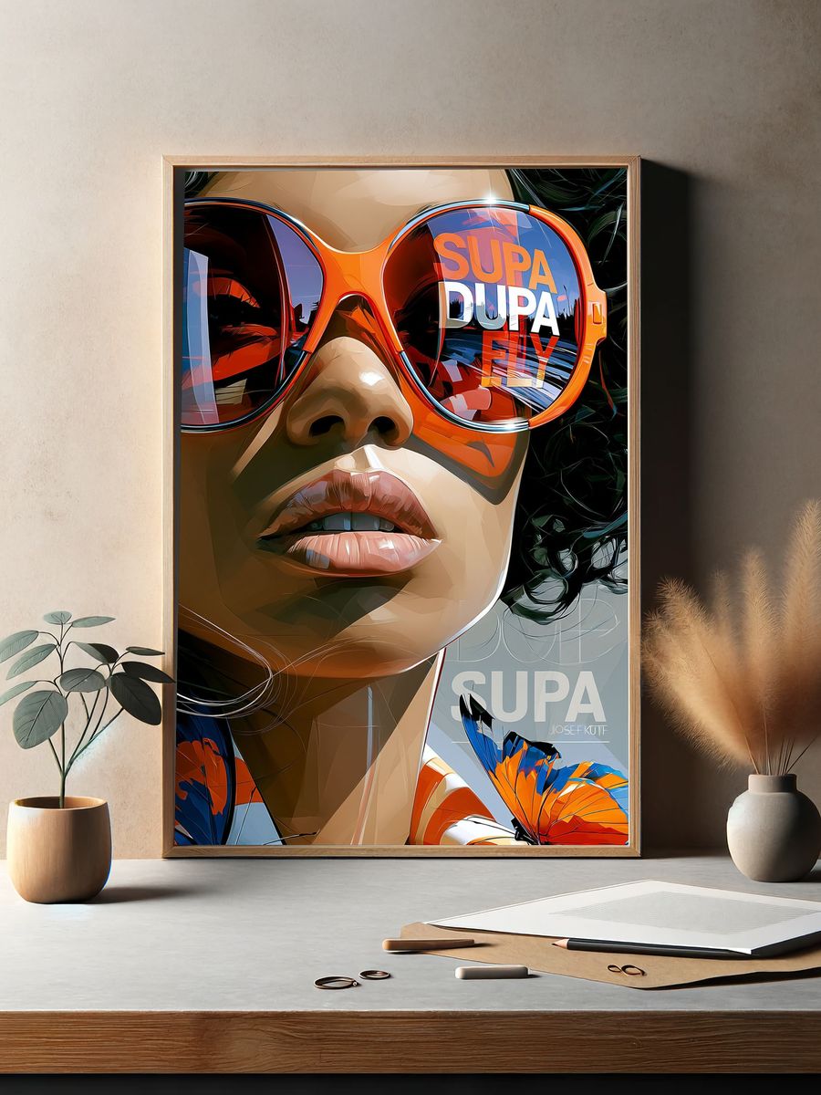 Supa Dupa Fly Pop Art Print. — room view 2