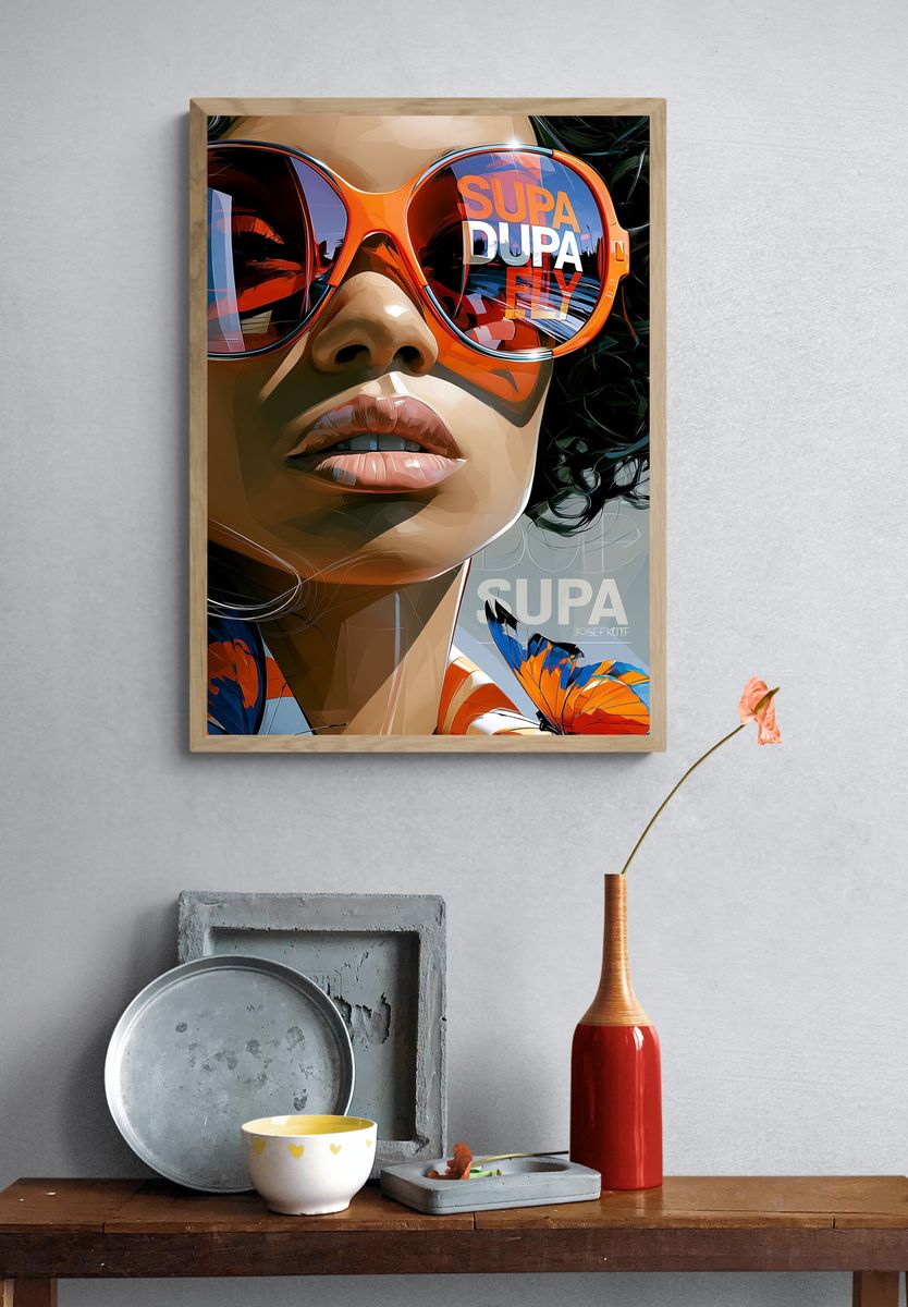 Supa Dupa Fly Pop Art Print. — room view 3