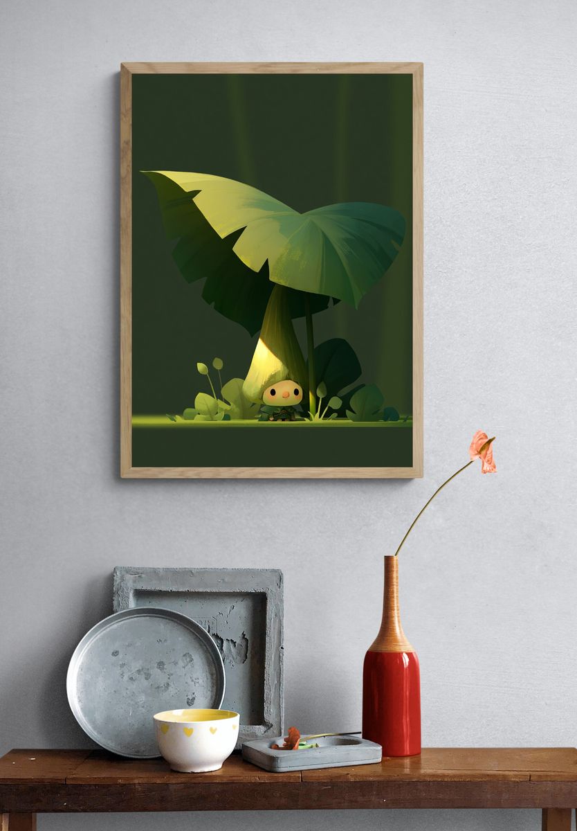 Forest Sprite Illustration Poster. — room view 3