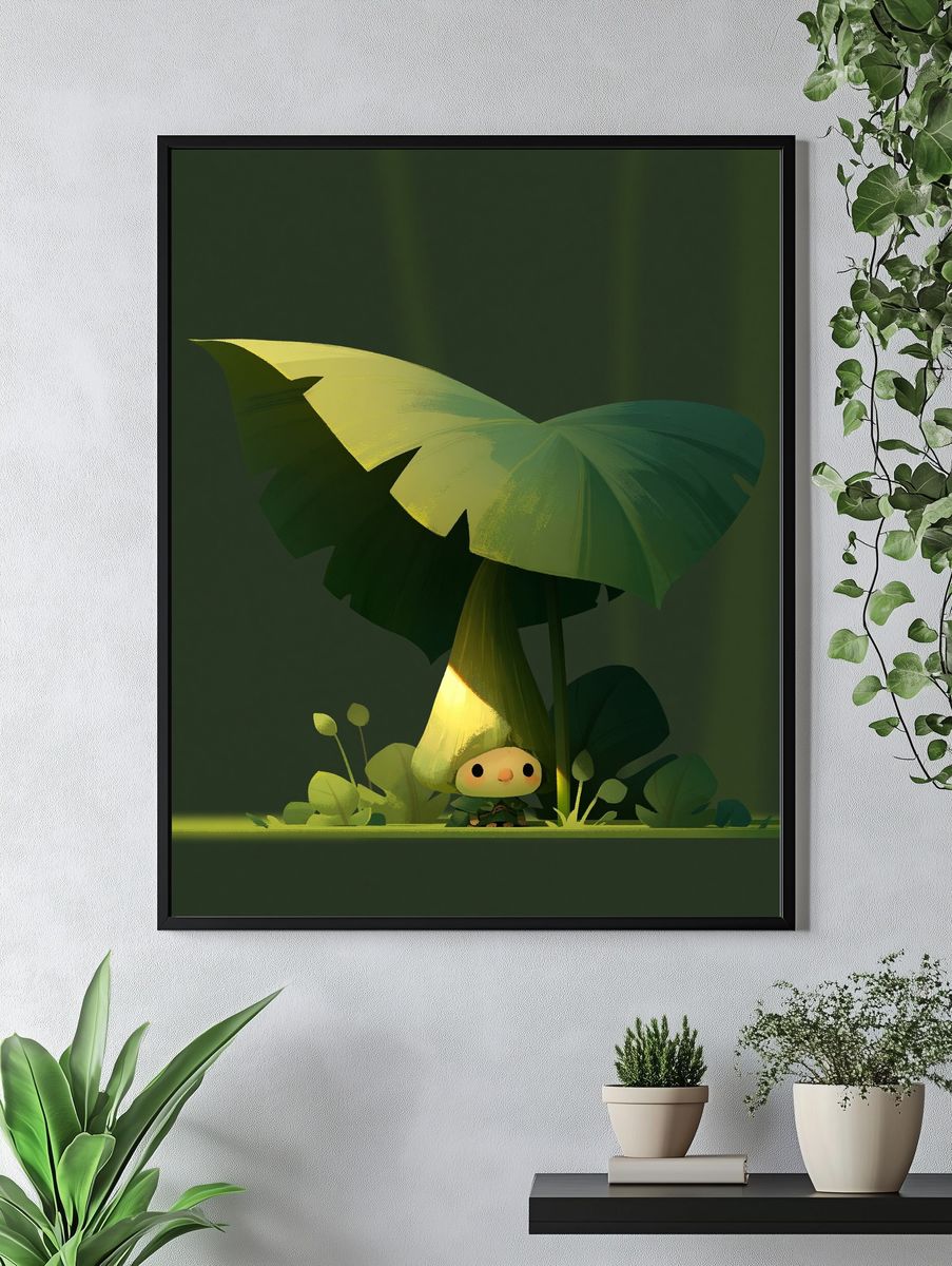 Forest Sprite Illustration Poster. — room view 4