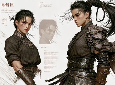 Warrior Portrait Illustration Print. poster print