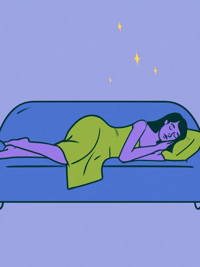 Sleeping Woman Illustration Poster. poster detail