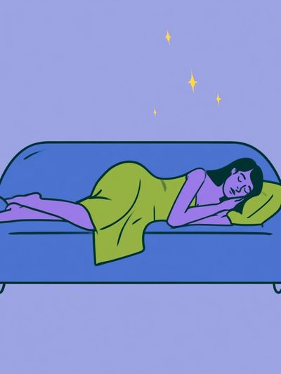 Sleeping Woman Illustration Poster. poster