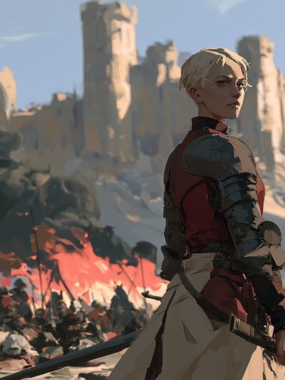 Fantasy Warrior Battlefield Print.