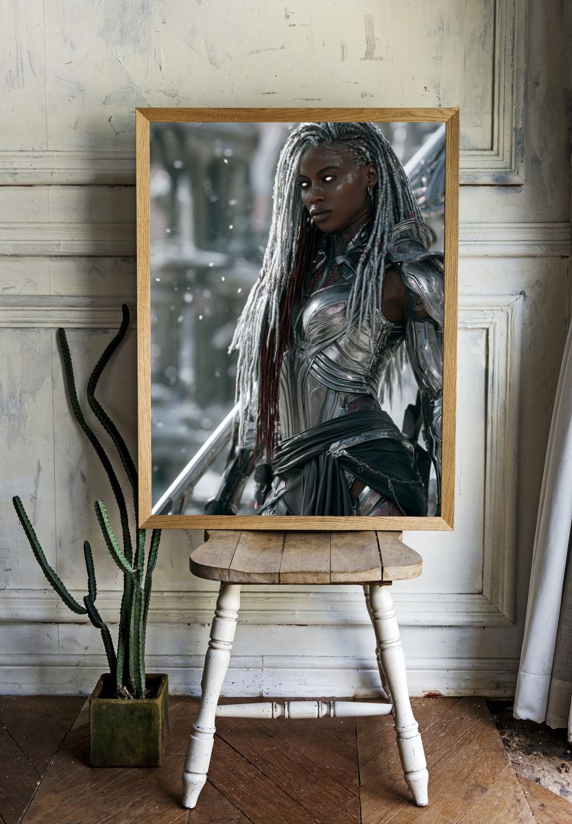 Cyber Warrior Portrait Poster. — room view 1
