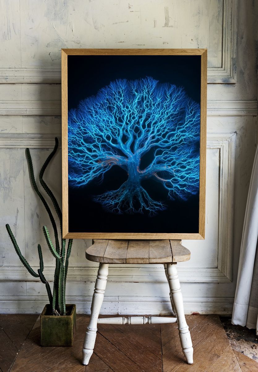 Electric Tree of Life Poster. — room view 1