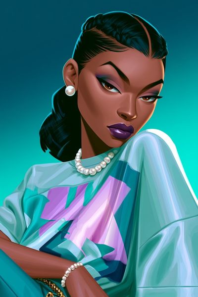 Stylized Fashion Portrait Poster.