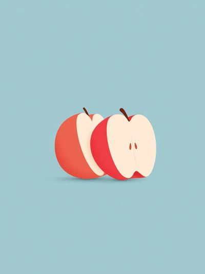 Sliced Apple Minimalist Print.