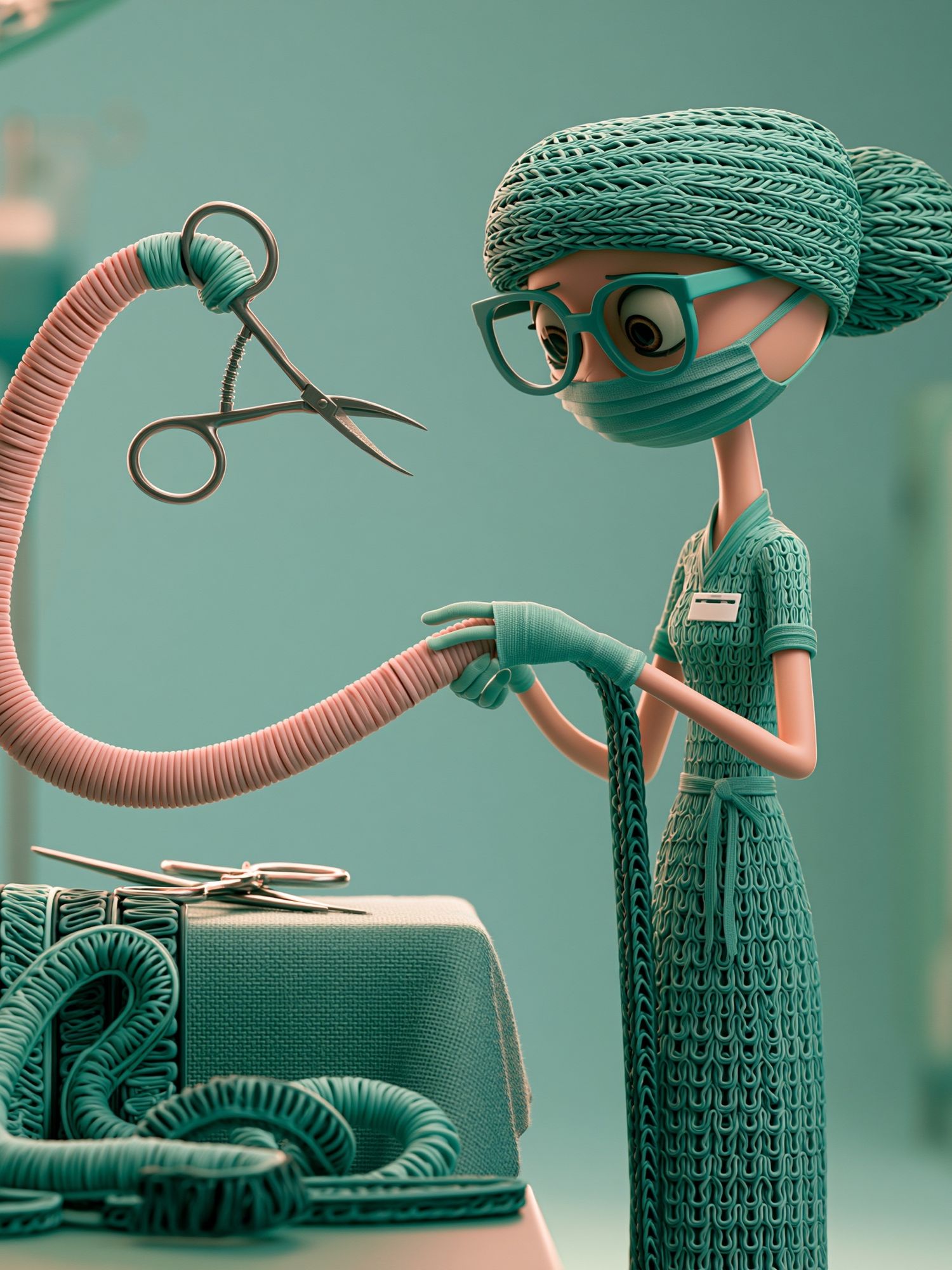 Surreal Surgeon Illustration Poster. poster detail