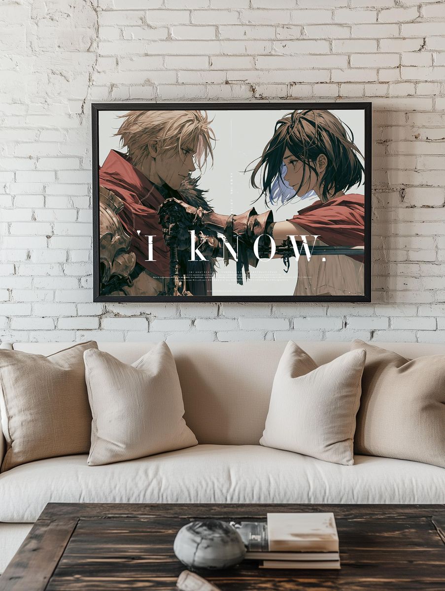 Fantasy Duel Illustration Poster. — room view 1
