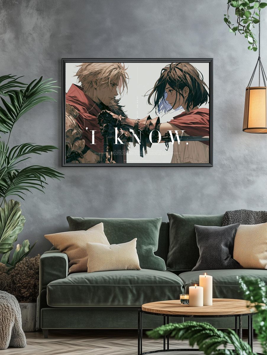 Fantasy Duel Illustration Poster. — room view 4