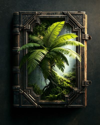 Tropical Jungle Book Illustration Poster. poster