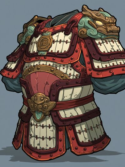 Samurai Armor Illustration Poster. poster