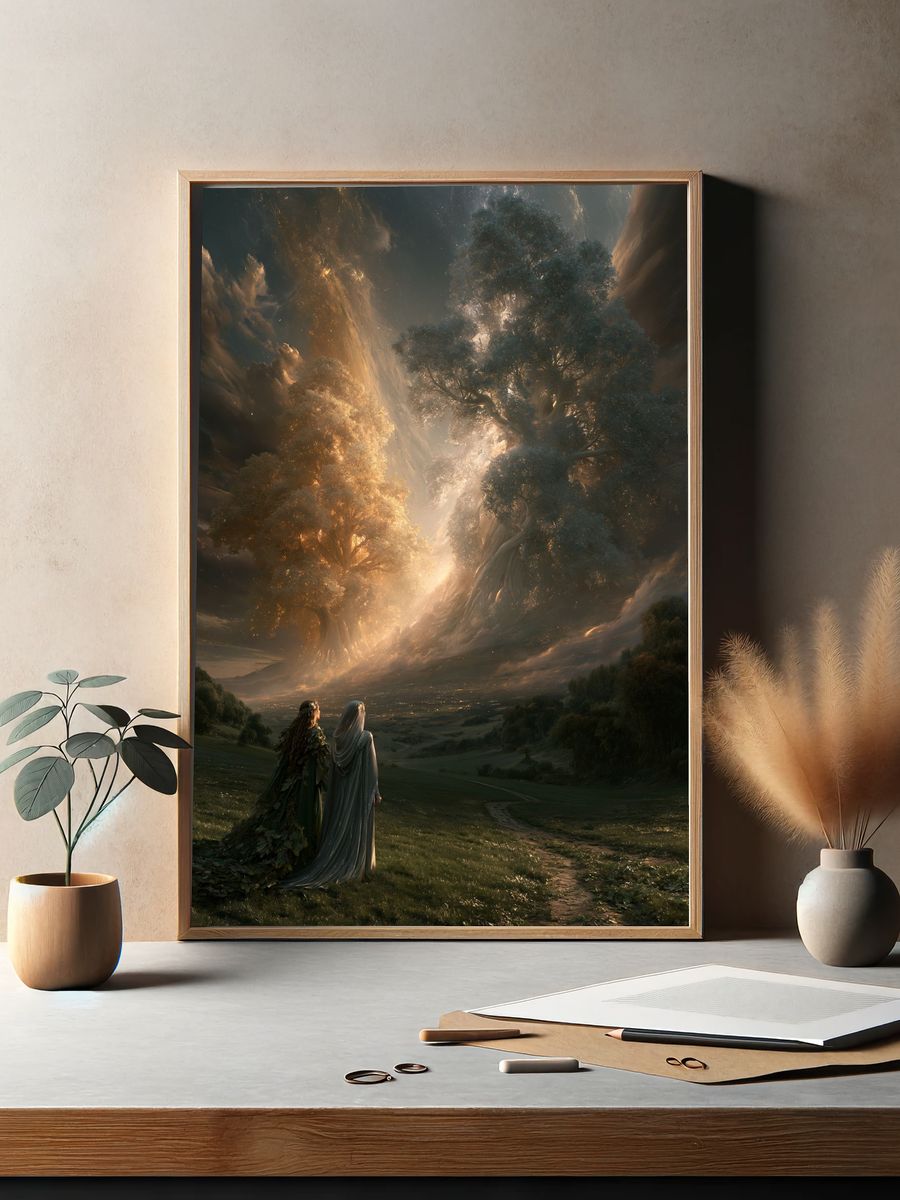 Enchanted Tree Realm Fantasy Print. — room view 2