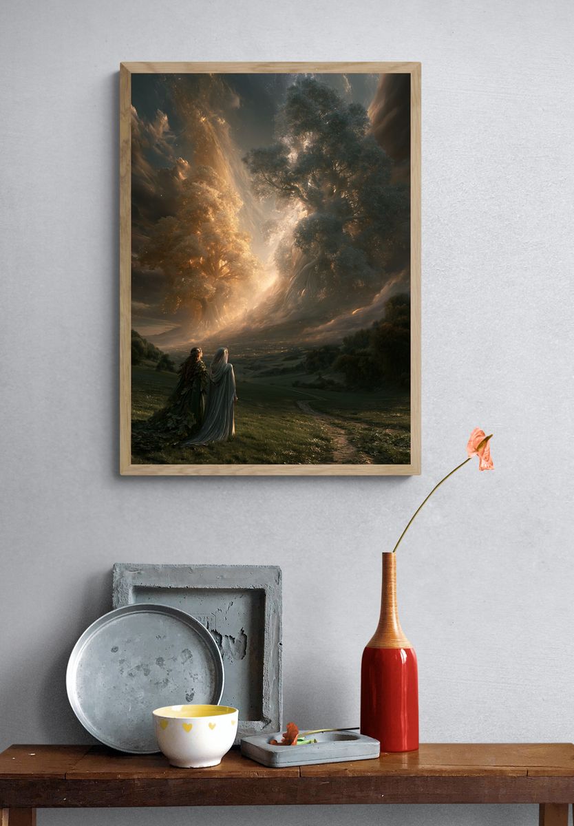 Enchanted Tree Realm Fantasy Print. — room view 3