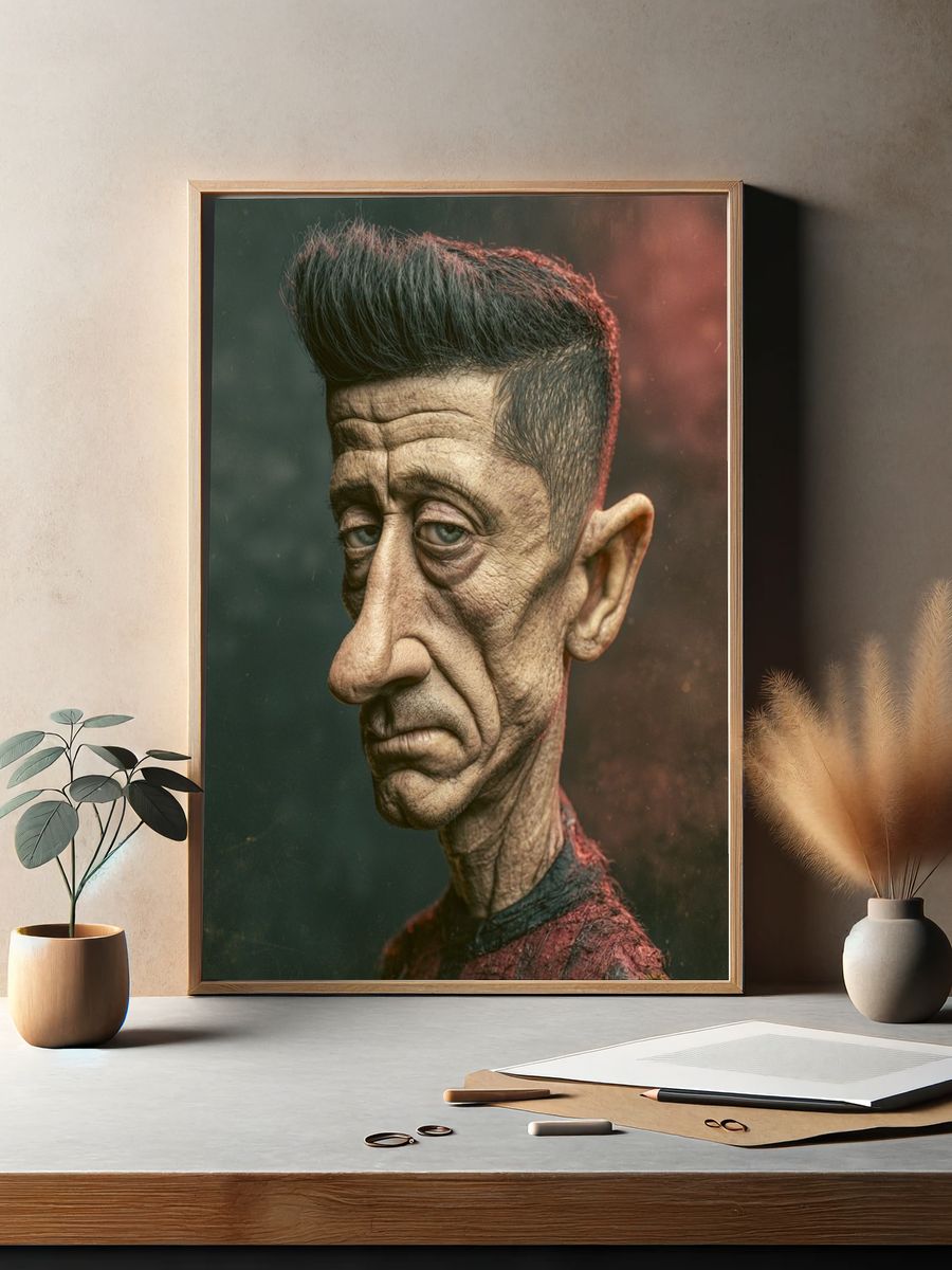 Surreal Portrait Illustration Poster. — room view 2