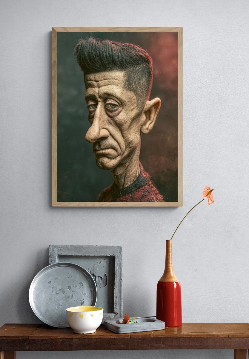 Surreal Portrait Illustration Poster. — room view 3