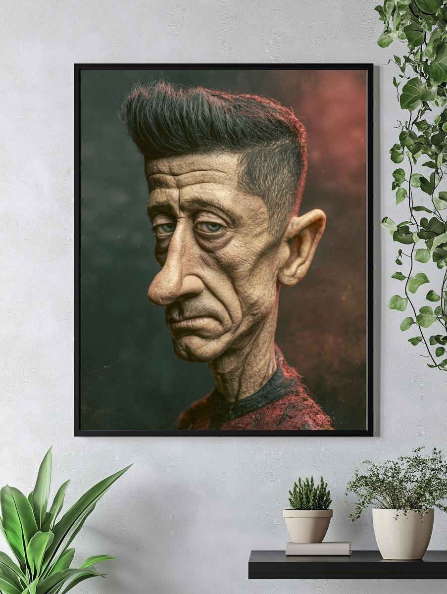 Surreal Portrait Illustration Poster. — room view 4