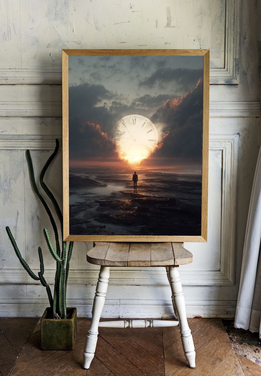 Surreal Time Horizon Print. — room view 1