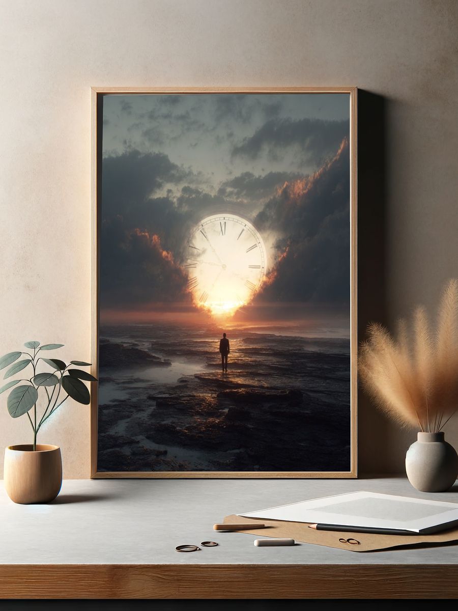 Surreal Time Horizon Print. — room view 2
