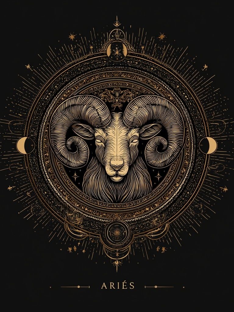 Aries Zodiac Illustration Poster. poster — illustration art