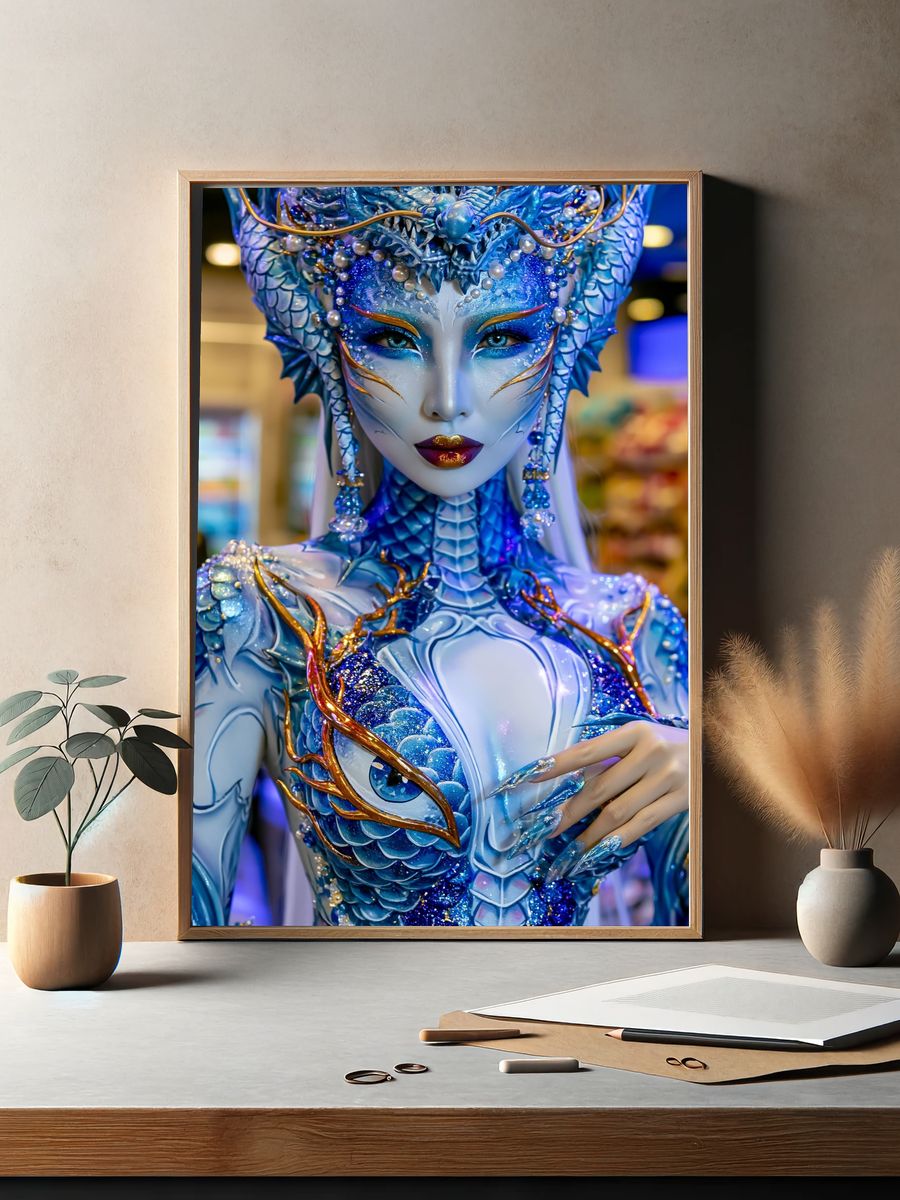 Dragon Queen Fantasy Portrait Poster. — room view 2