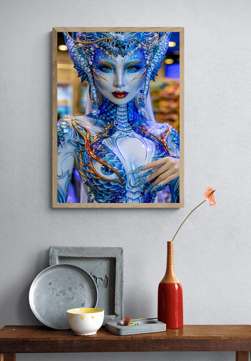 Dragon Queen Fantasy Portrait Poster. — room view 3