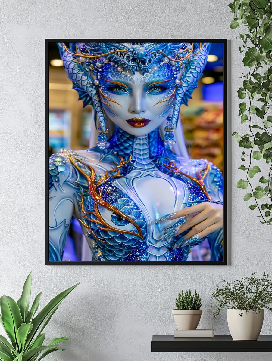 Dragon Queen Fantasy Portrait Poster. — room view 4