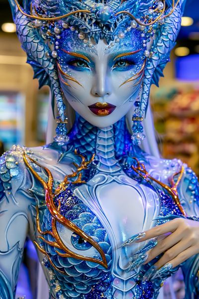 Dragon Queen Fantasy Portrait Poster. poster