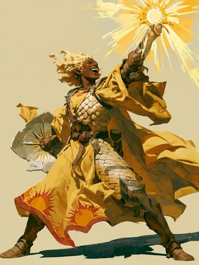 Sun Warrior Digital Art Poster. poster detail